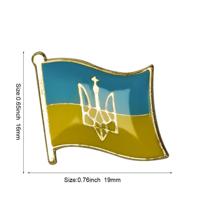 Ukrainian Heritage Metal Flag Lapel Pin: A Symbol of Pride and Elegance - Black Opal PMC