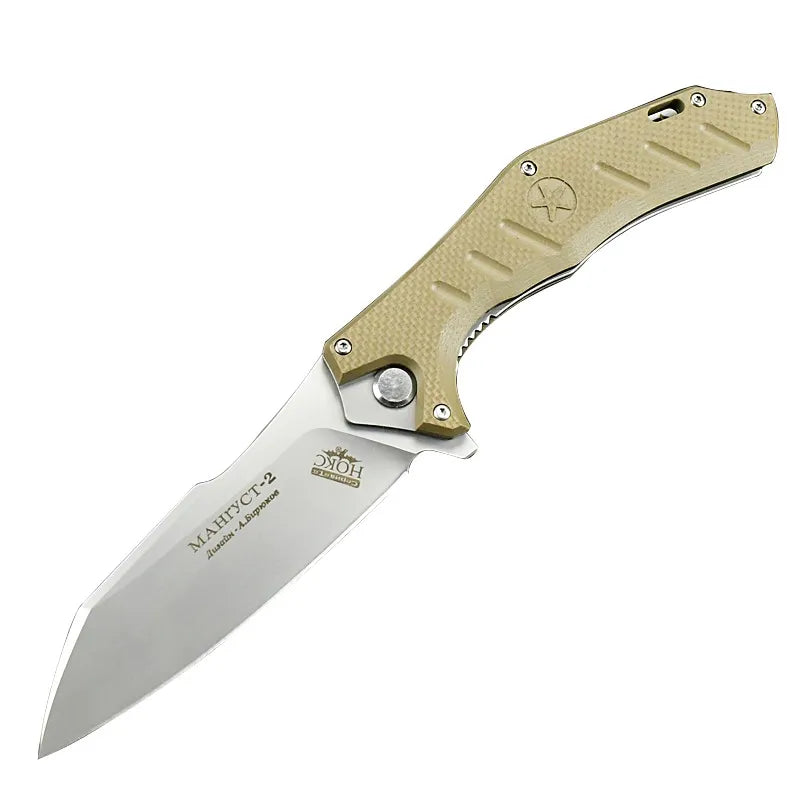 HOKC Folding Knife with G10 Handle - Versatile Outdoor Tool
