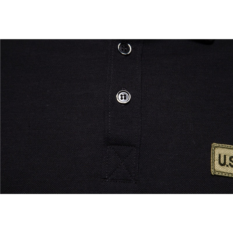 Rugged Elegance: The Commando Polo Shirt - Black Opal PMC