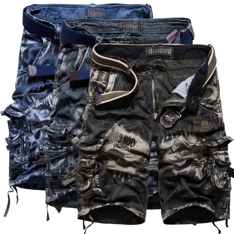 Urban Explorer Camo Cargo Shorts: Stylish and Functional Summer Fashion for Men