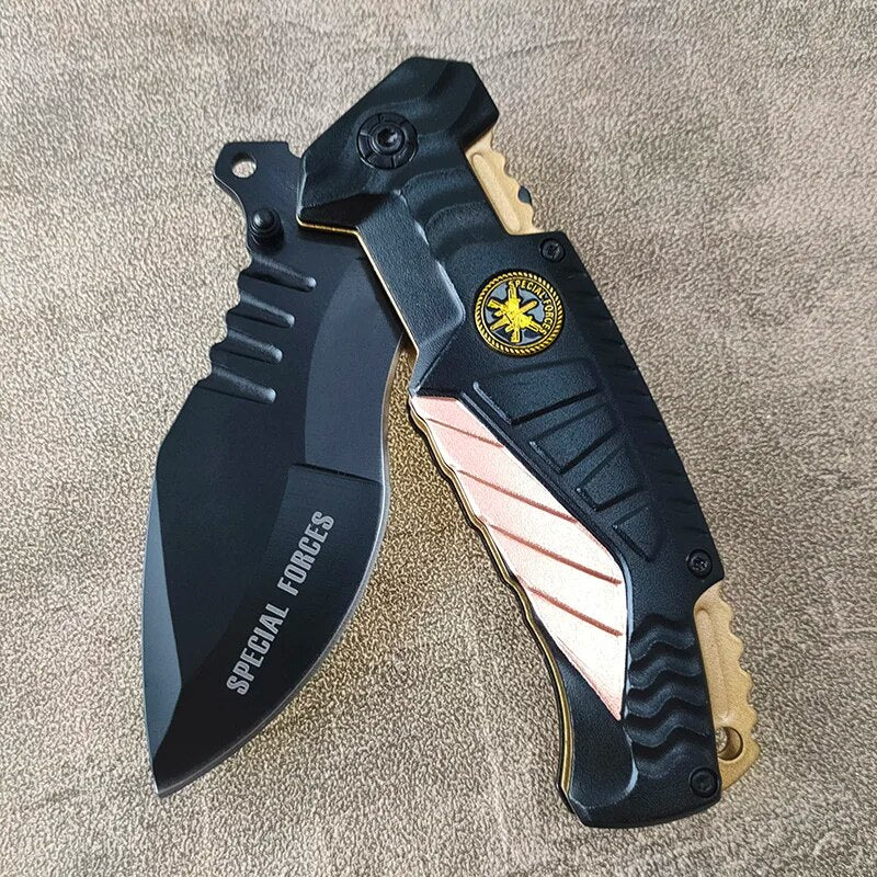 High Quality US Army Special Force Folding Tactical Knife 440C Steel Sharp Blade Fast Opening Survival EDC Rescue Camping Tool