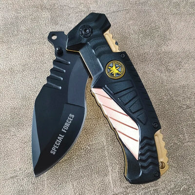 High Quality US Army Special Force Folding Tactical Knife 440C Steel Sharp Blade Fast Opening Survival EDC Rescue Camping Tool