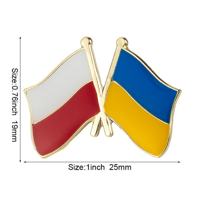 Ukrainian Heritage Metal Flag Lapel Pin: A Symbol of Pride and Elegance - Black Opal PMC