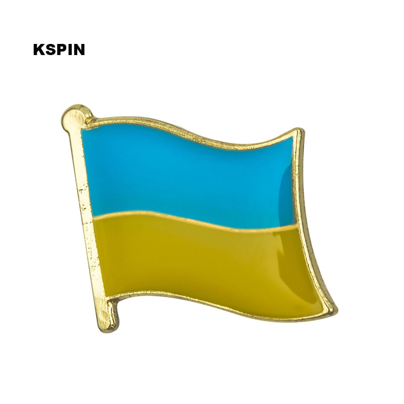 Ukrainian Heritage Metal Flag Lapel Pin: A Symbol of Pride and Elegance - Black Opal PMC