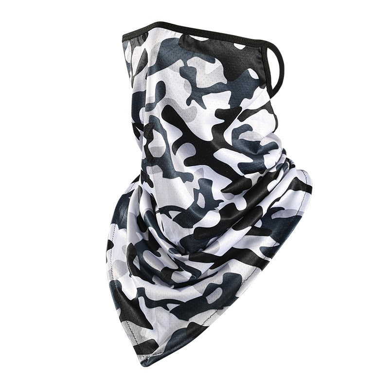 Camouflage Cooling Face Shield: The Ultimate Summer Outdoor Accessory - Black Opal PMC