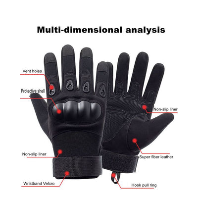 Outdoor Tactical Adventure Gloves: Conquer the Elements in Style! - Black Opal PMC