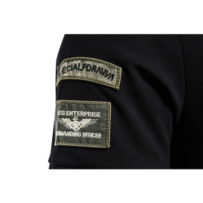 Rugged Elegance: The Commando Polo Shirt - Black Opal PMC