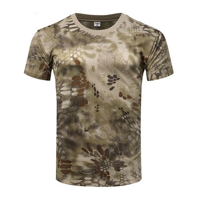 Stealth Mode Camo Men's Outdoor Tee: Embrace the Rugged Charm of Military-Inspired Fashion - Black Opal PMC