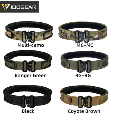 IDOGEAR Tactical 2 inch Combat Belt Quick  Release Buckle MOLLE Hunting Sport Mens Belt Durable Outdoor Wargame 3414