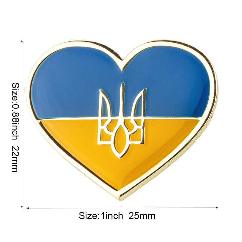 Ukrainian Heritage Metal Flag Lapel Pin: A Symbol of Pride and Elegance - Black Opal PMC