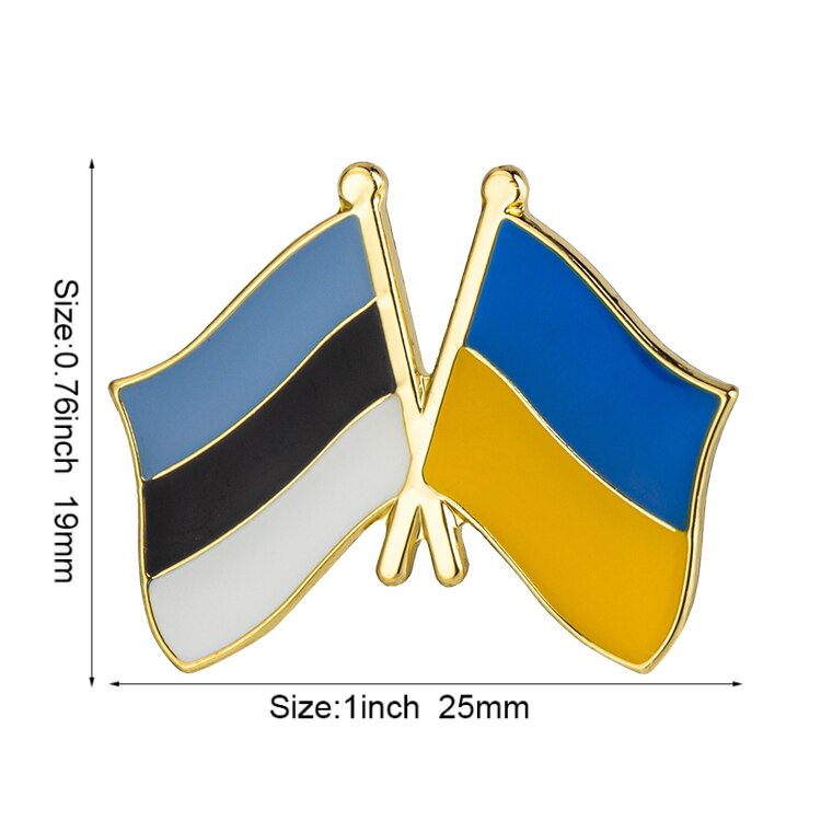 Ukrainian Heritage Metal Flag Lapel Pin: A Symbol of Pride and Elegance - Black Opal PMC