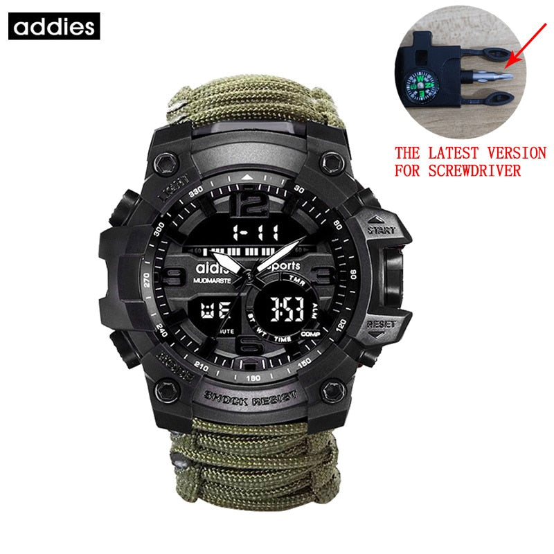 The Expedition Pro: Ultimate Outdoor Survival Digital Watch - Black Opal PMC
