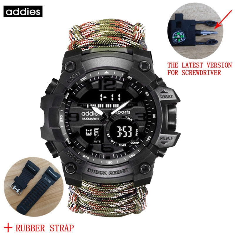 The Expedition Pro: Ultimate Outdoor Survival Digital Watch - Black Opal PMC