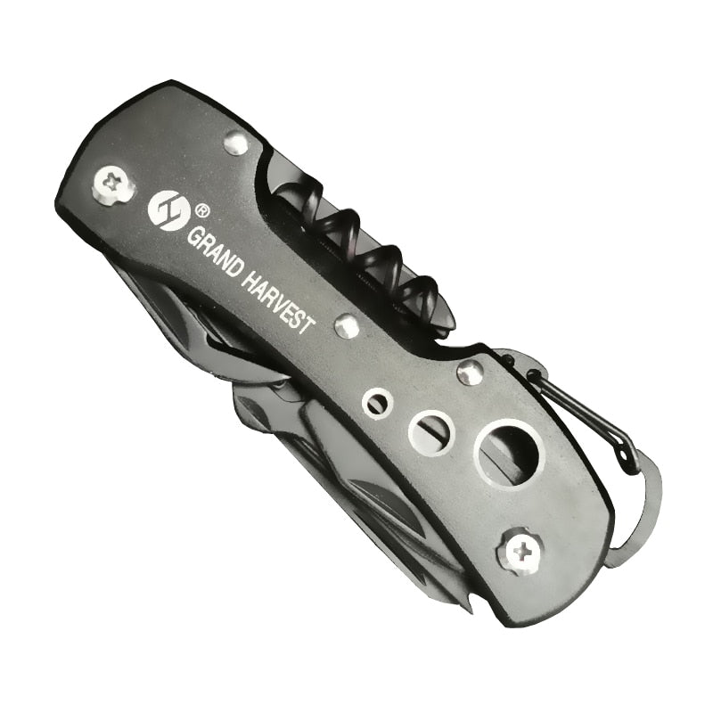 The Ultimate Outdoor Companion: The Adventure-Ready Folding Multitool - Black Opal PMC