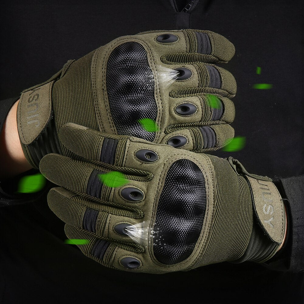 AdventureMax Full Finger Tactical Gloves: Conquer the Outdoors in Style! - Black Opal PMC