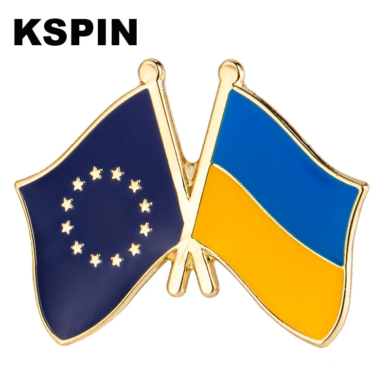 Ukrainian Heritage Metal Flag Lapel Pin: A Symbol of Pride and Elegance - Black Opal PMC