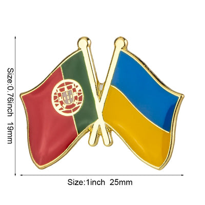 Ukrainian Heritage Metal Flag Lapel Pin: A Symbol of Pride and Elegance - Black Opal PMC