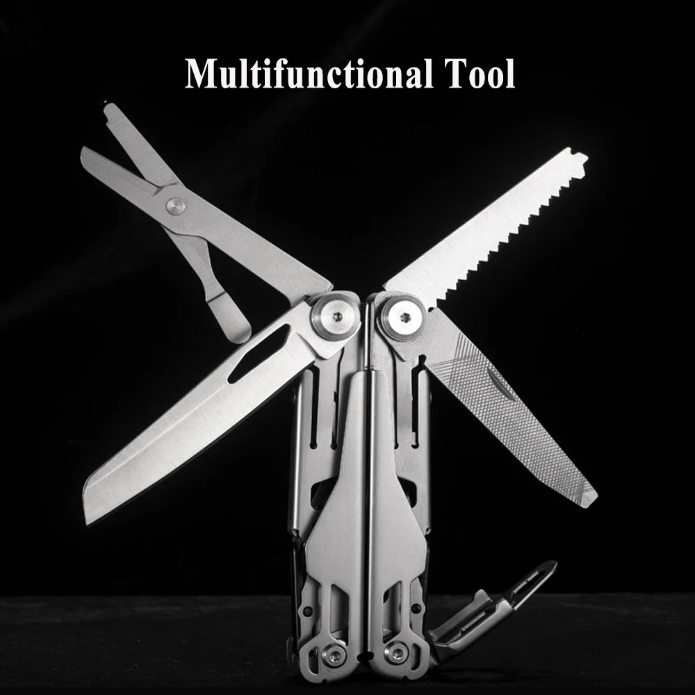 420 Steel Multitool Folding Knife 50Cr15Mov Camping Multifunctional Pliers Survival Military Tactical Knife With Nylon Bag