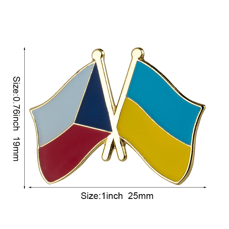 Ukrainian Heritage Metal Flag Lapel Pin: A Symbol of Pride and Elegance - Black Opal PMC