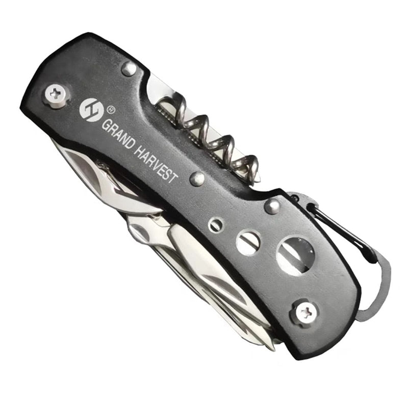 The Ultimate Outdoor Companion: The Adventure-Ready Folding Multitool - Black Opal PMC