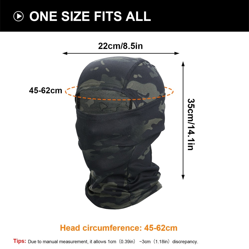 The Stealth Shield Multicam Camouflage Balaclava - Black Opal PMC