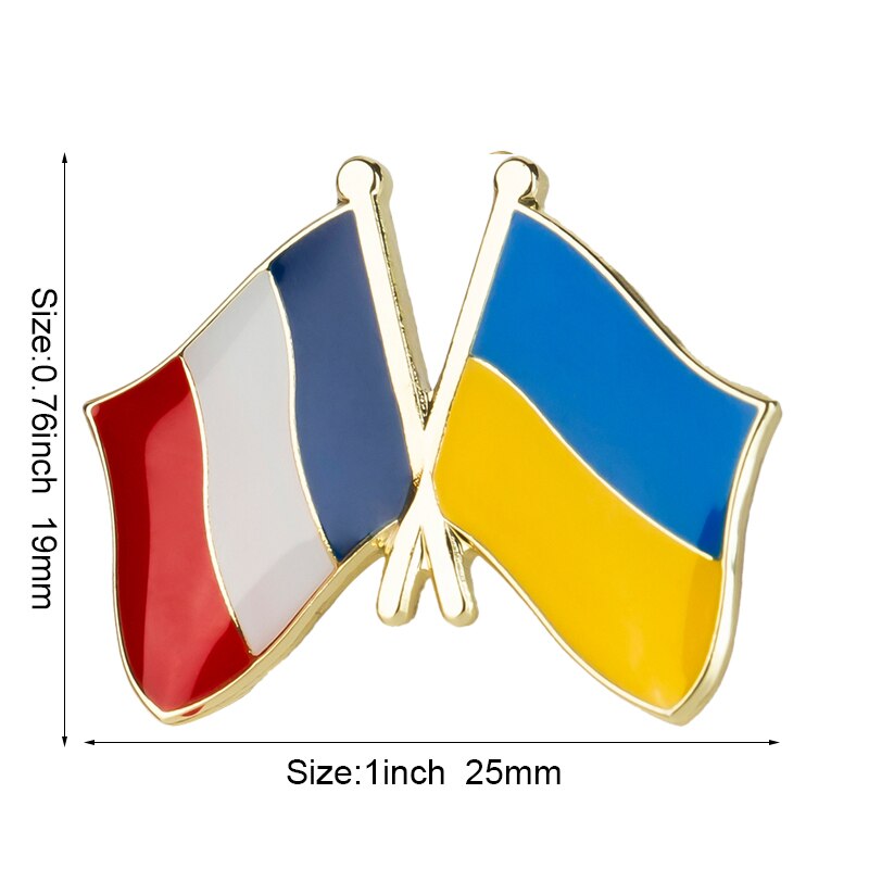 Ukrainian Heritage Metal Flag Lapel Pin: A Symbol of Pride and Elegance - Black Opal PMC