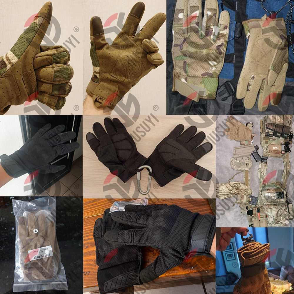 EliteGuard Multicam Tactical Gloves: Unbeatable Protection for Military and Shooting Enthusiasts - Black Opal PMC