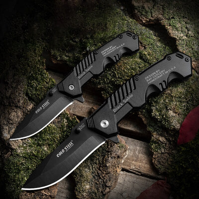 The Ultimate Outdoor Companion: Elite Survival Gear Folding Knife - Black Opal PMC