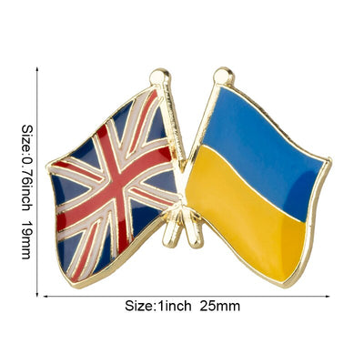 Ukrainian Heritage Metal Flag Lapel Pin: A Symbol of Pride and Elegance - Black Opal PMC