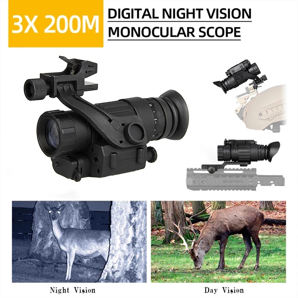 Tactical Digital Infrared Night Vision Device Shooting Airsoft Telescope Riflescope IR Monocular PVS-14 Trail Camera For Hunting