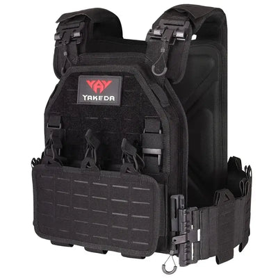 YAKEDA 6094 Combat Vest Outdoor Hunting Protective Shoulder, Adjustable Airsoft Plate Carrier 1000D Outdoor Tactical Vest