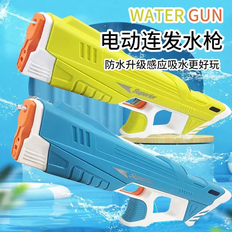 Electric Water Gun Toys Bursts Children's High-pressure Strong Charging Energy Water Automatic Water Spray Children's Toy Guns - Black Opal PMC