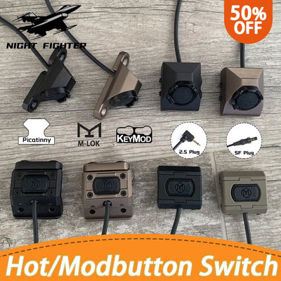 Tactical UNIT Remote Dual Pressure Switch ModButton Hot Button Pressure Remote Switch Mlok Keymod 20mm Rail For M300 M600 DBALA2