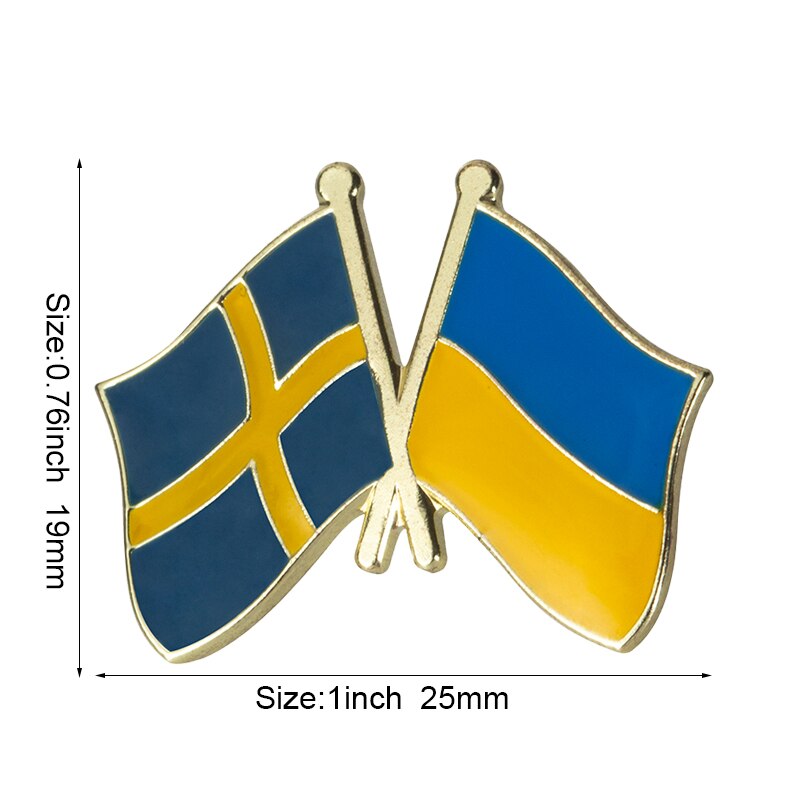 Ukrainian Heritage Metal Flag Lapel Pin: A Symbol of Pride and Elegance - Black Opal PMC