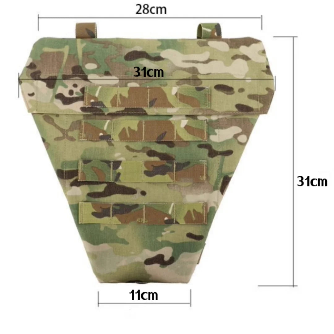 ATFG MC Camo LAP Panel 500D Delustered Nylon Tactical Groin Protection MV Lower Abdomen Platform Pouch Molle LAP Groin Bag