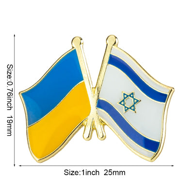 Ukrainian Heritage Metal Flag Lapel Pin: A Symbol of Pride and Elegance - Black Opal PMC