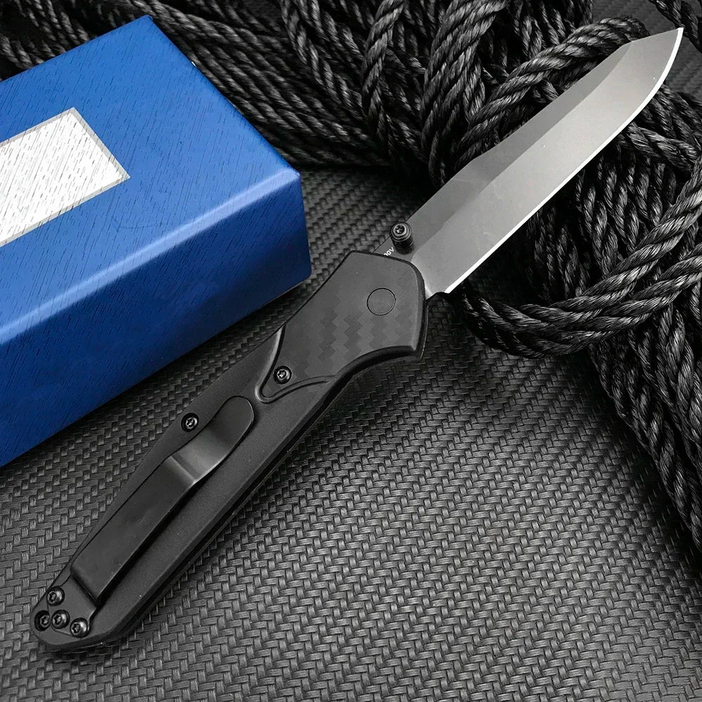 940 Osborne EDC Knife BM Folding Pocket Knife Tanto Blade Plain Edge Tactical Survival Camping Knife Tools Carbon Fiber Handle