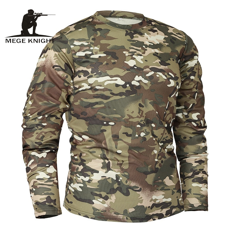 Mege Knight's Tactical Camouflage Warrior T-Shirt: The Ultimate Outdoor Style - Black Opal PMC