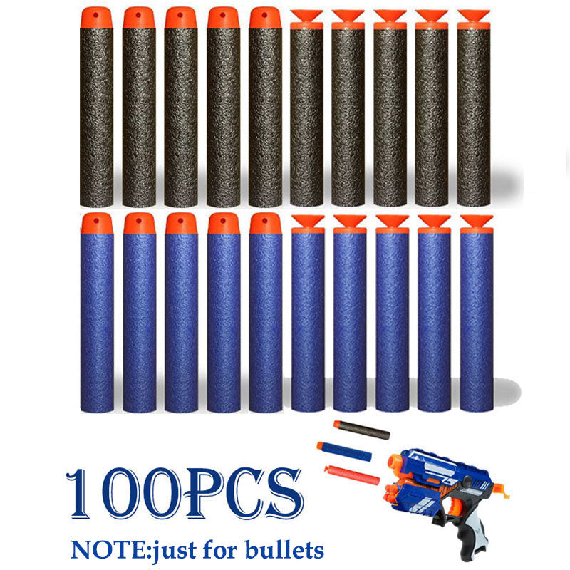 Refill Darts Bullets for Nerf N-strike Elite Series Blasters Children Toy Gun Blue Soft Bullet Foam Guns Accessories Fake Gun - Black Opal PMC
