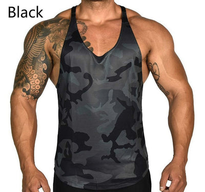 Camo Flex Mens Performance Tank Top - Black Opal PMC