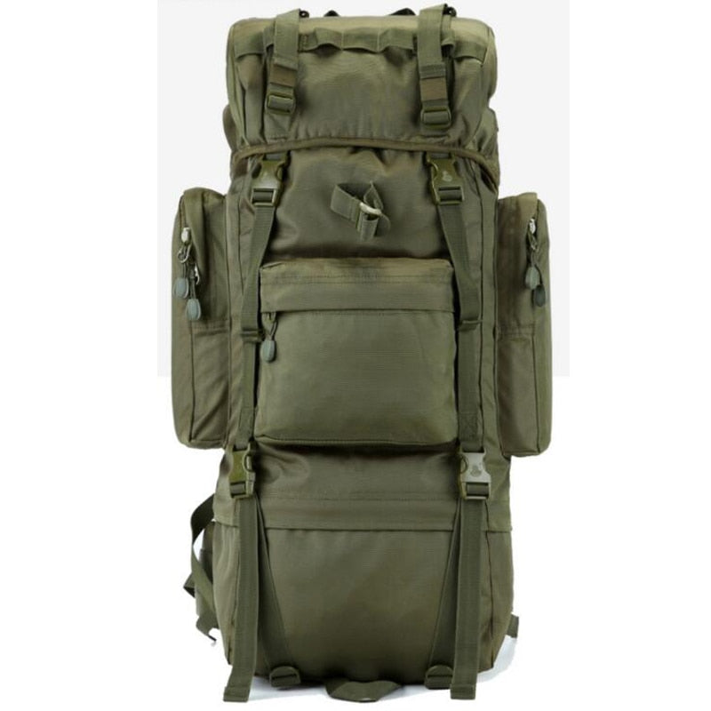 The Adventurer's Arsenal: 70L Tactical Expedition Backpack - Black Opal PMC
