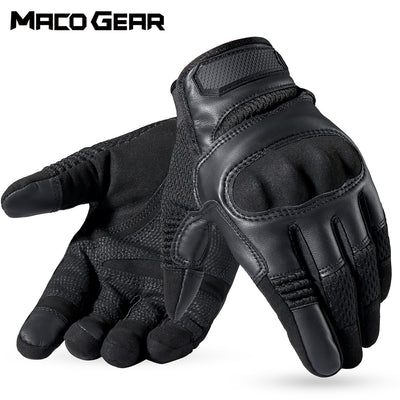 Combat Elite Touchscreen Leather Tactical Gloves - Black Opal PMC