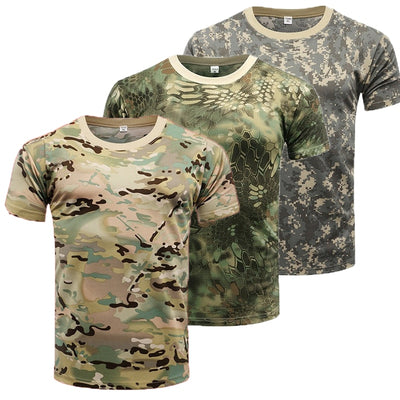 Stealth Mode Camo Men's Outdoor Tee: Embrace the Rugged Charm of Military-Inspired Fashion - Black Opal PMC