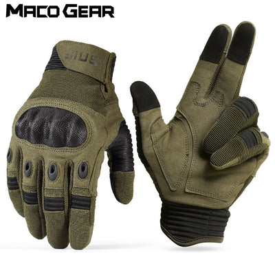 AdventureMax Full Finger Tactical Gloves: Conquer the Outdoors in Style! - Black Opal PMC